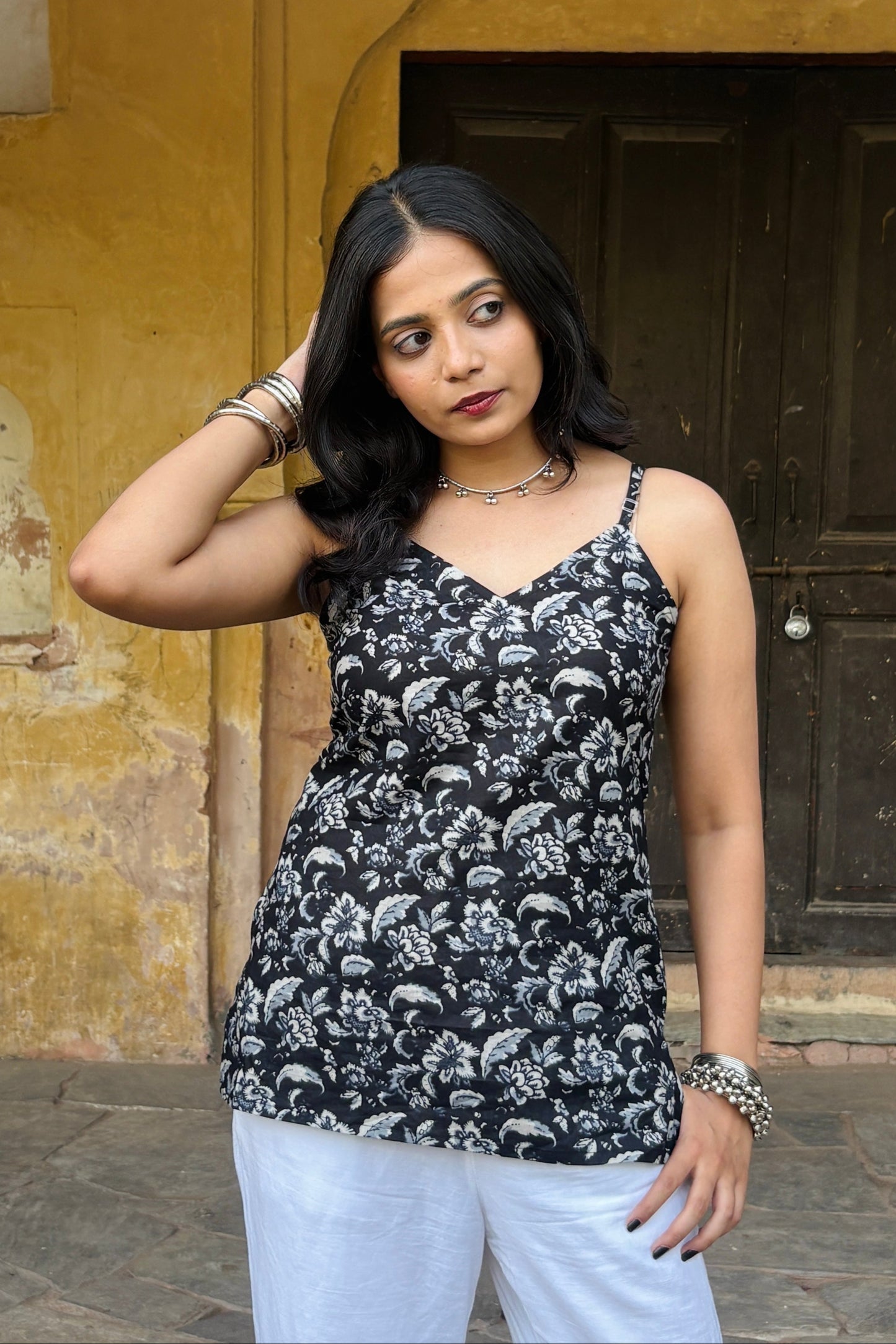 Kalmaya Cotton Strap Kurti