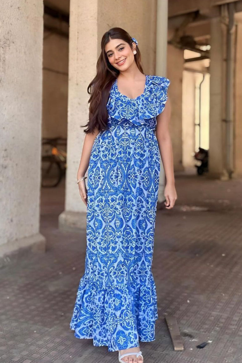 Blue Moroccan Maxi Dress – Local Nation