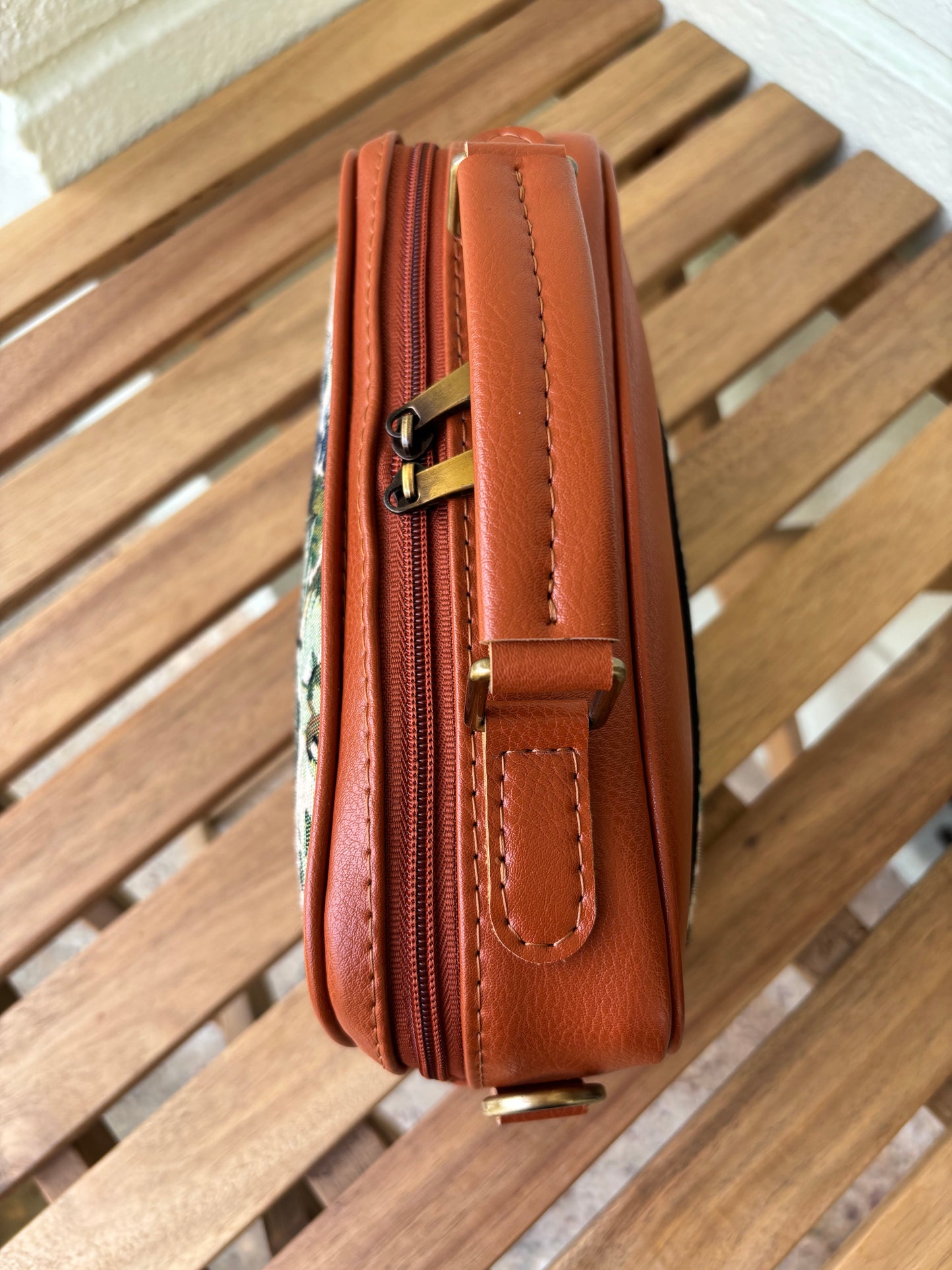 Vintage Bloom Handcrafted Briefcase Sling