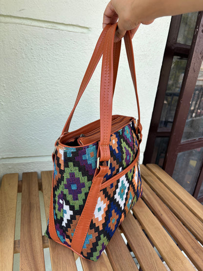 Geo Weave Handcrafted Tote