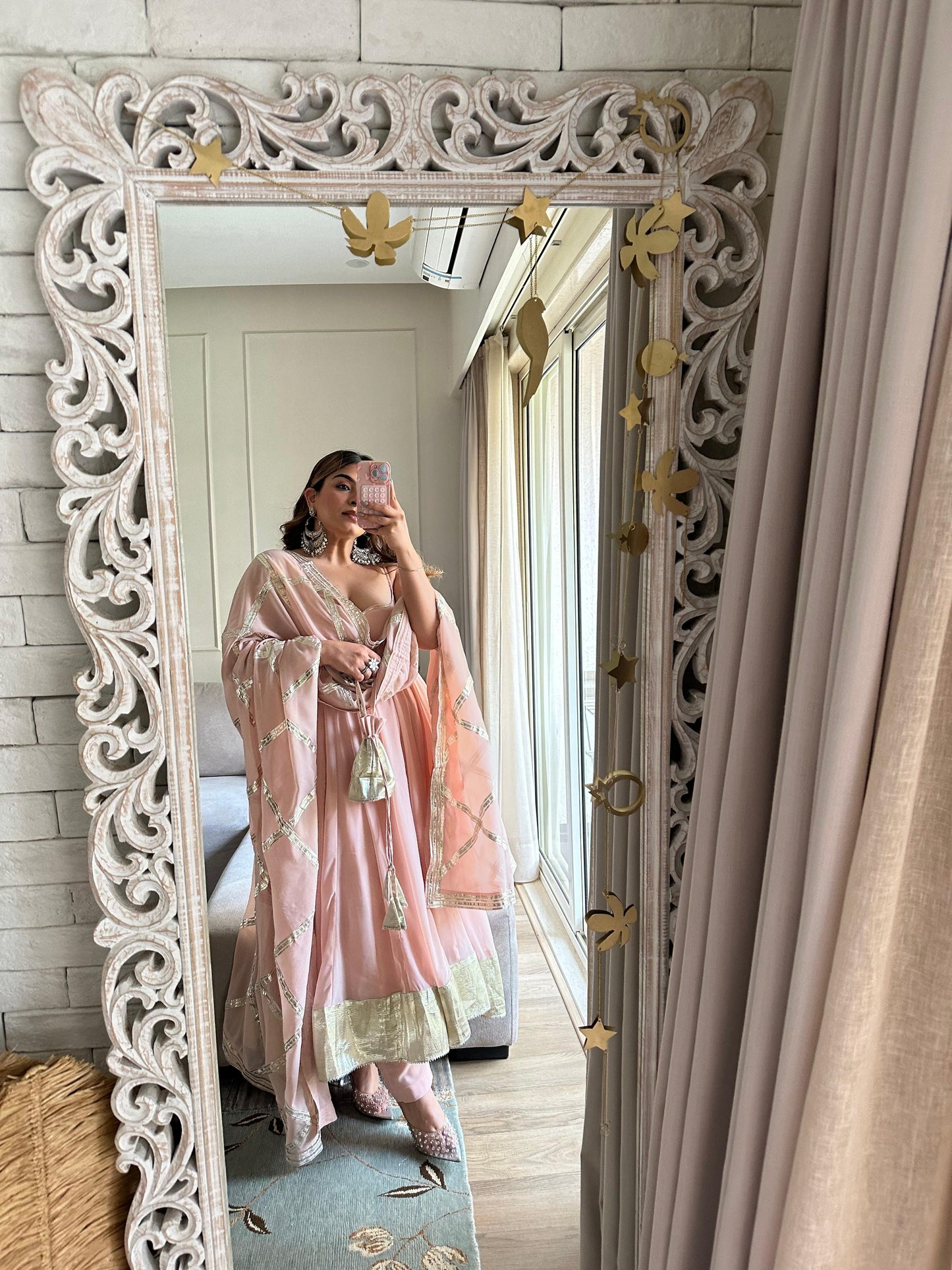 Vanya Blush Pink Georgette Suit Set