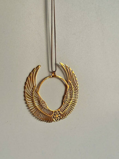 Angel Wings Brass Pendant