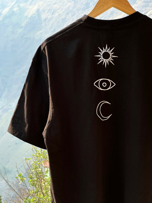 Sun, Moon & Eye Black Tshirt