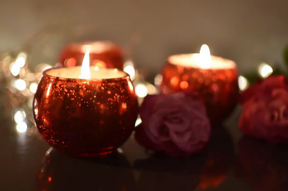 Crackled Glass Candle