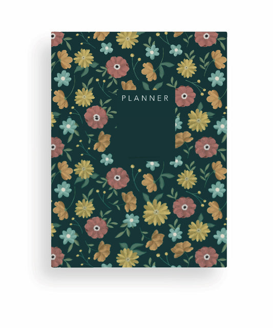 PlanDoReflect: Undated Yearly Planner + Guided Journal|Floral Pattern