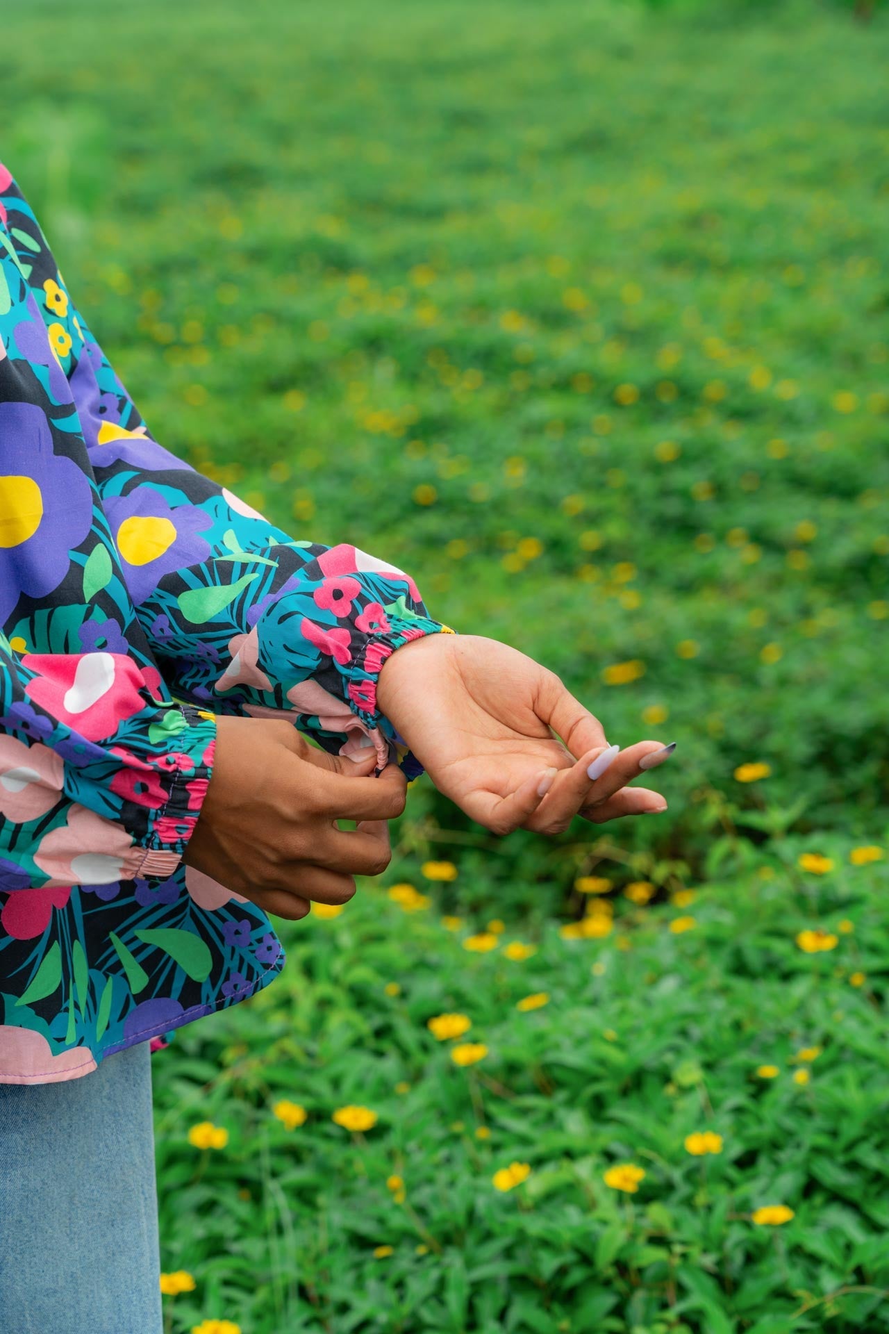 Valley of Flowers Free-size Cotton Shirt