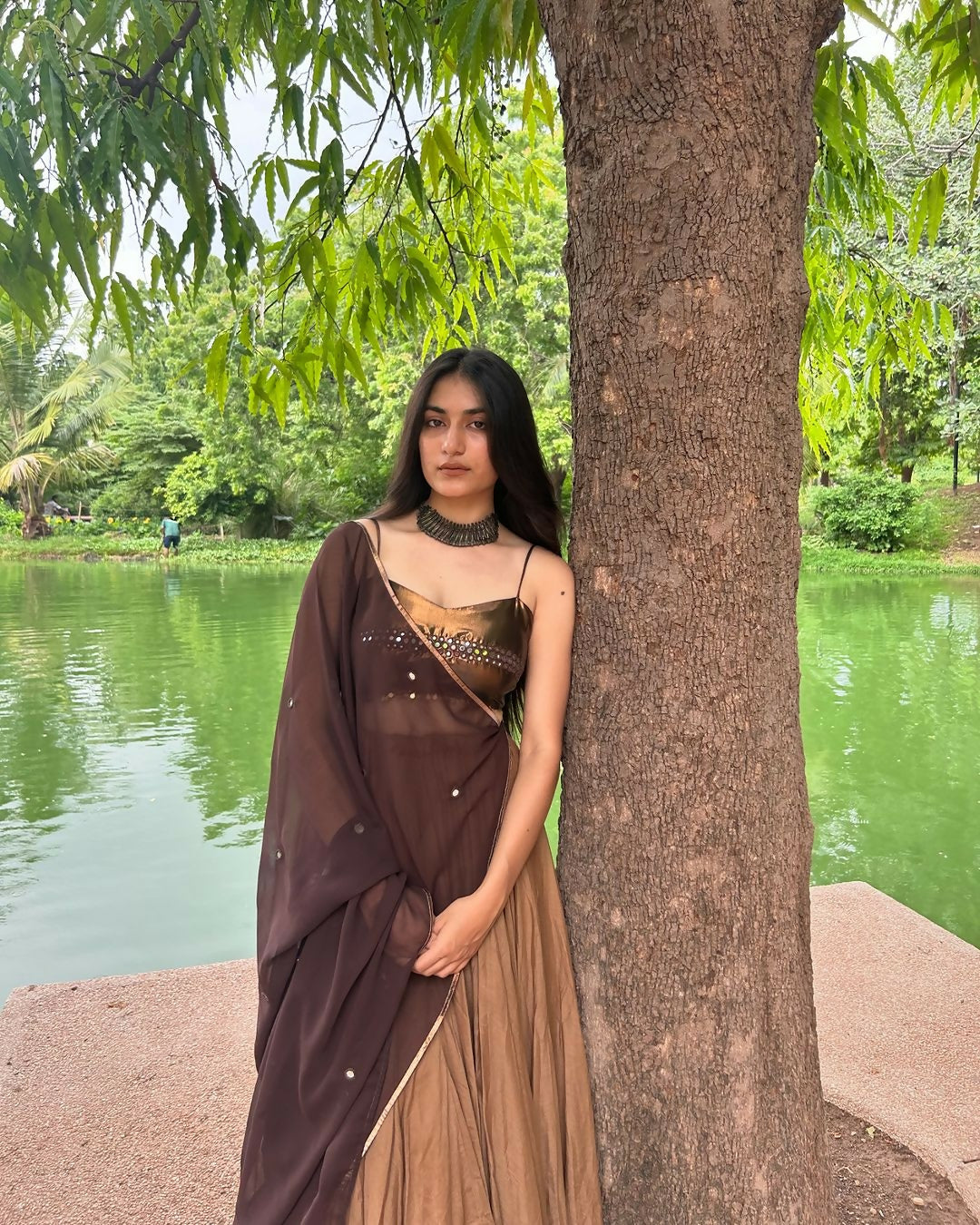 Radiance in Brown Lehenga