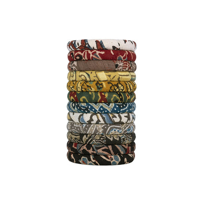 Advika Multicolor Fabric Bangle Set