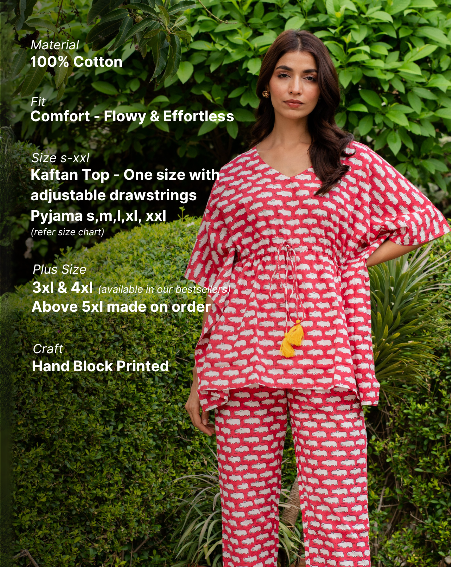 Happy Hippos Chill Jams Cotton Co-ord Set