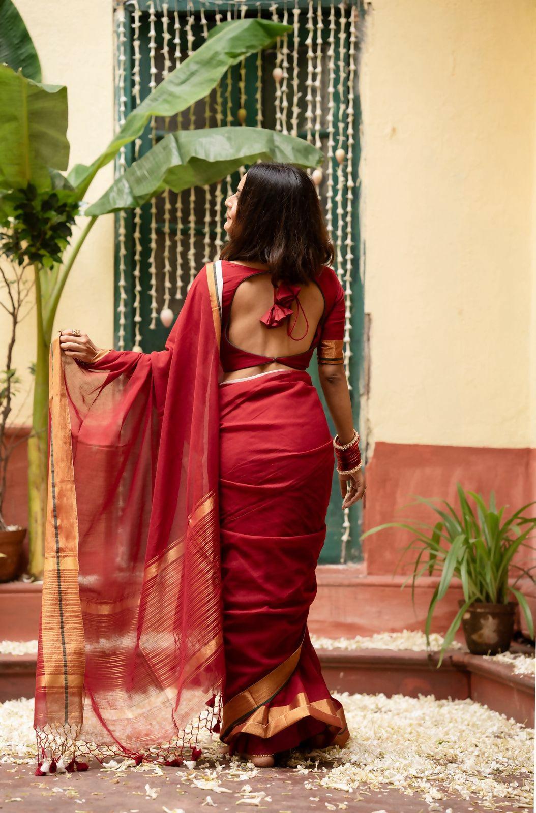 Maroon Mohini Saree