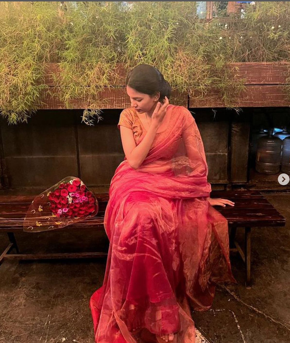 Honey Wine Semi Organza Saree