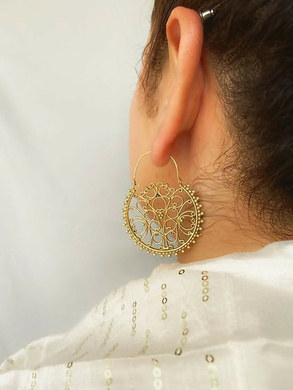 Baareek Brass Earrings