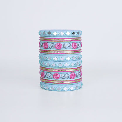 Mayra Blue & Pink Bangle Set