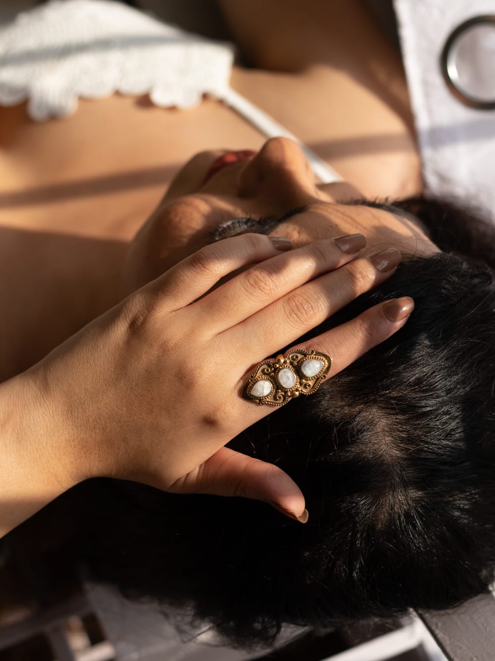 Ethnic Moonstone Ring