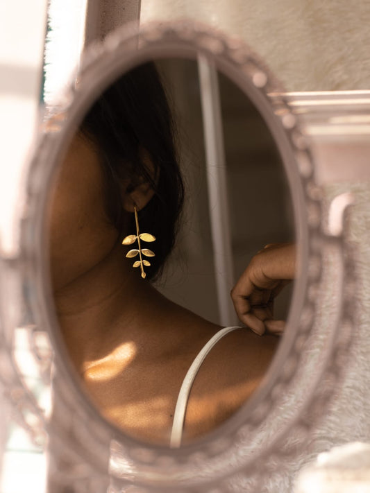 Dangle Leaf Earrings