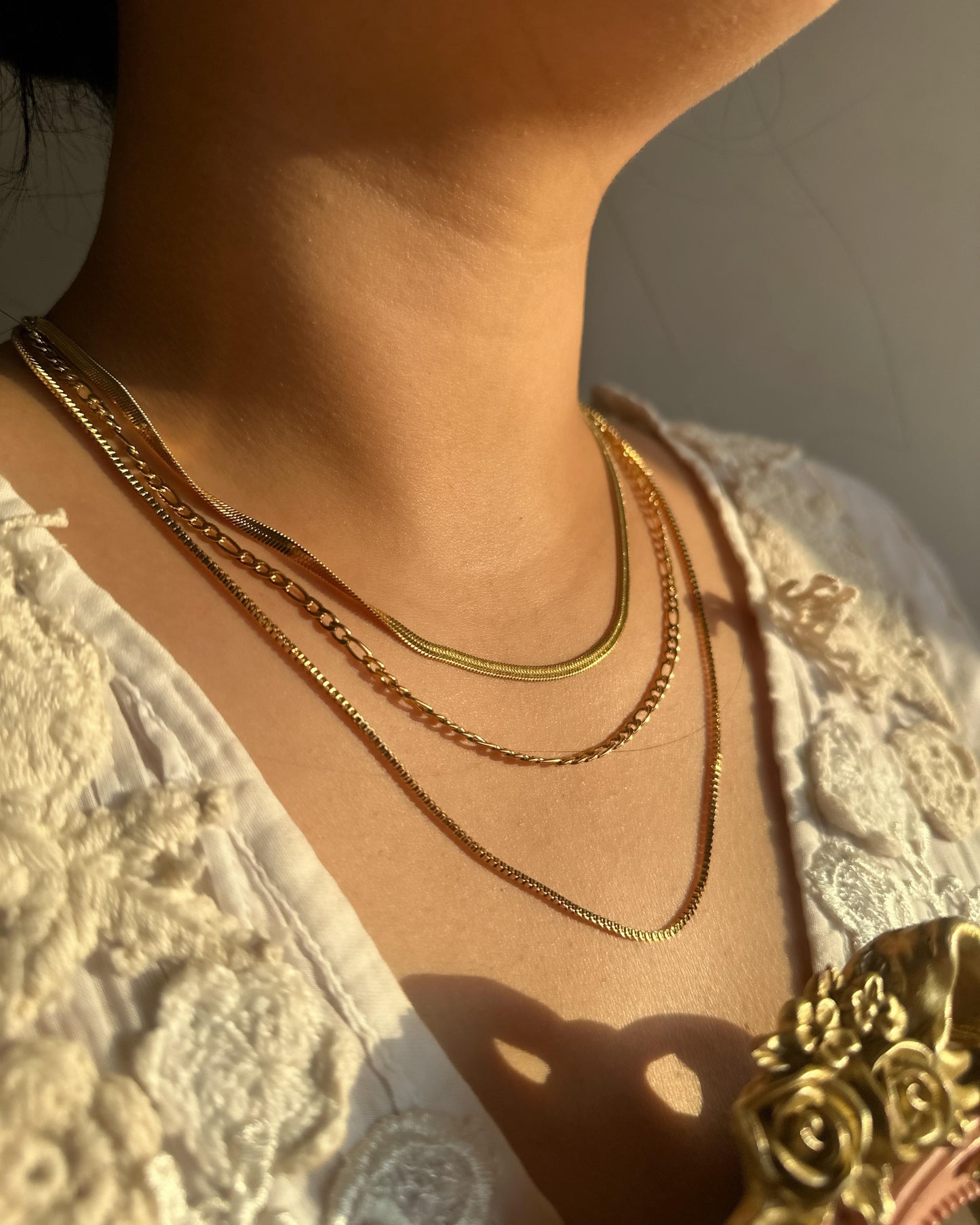 Triple Twist Layered Neckchain