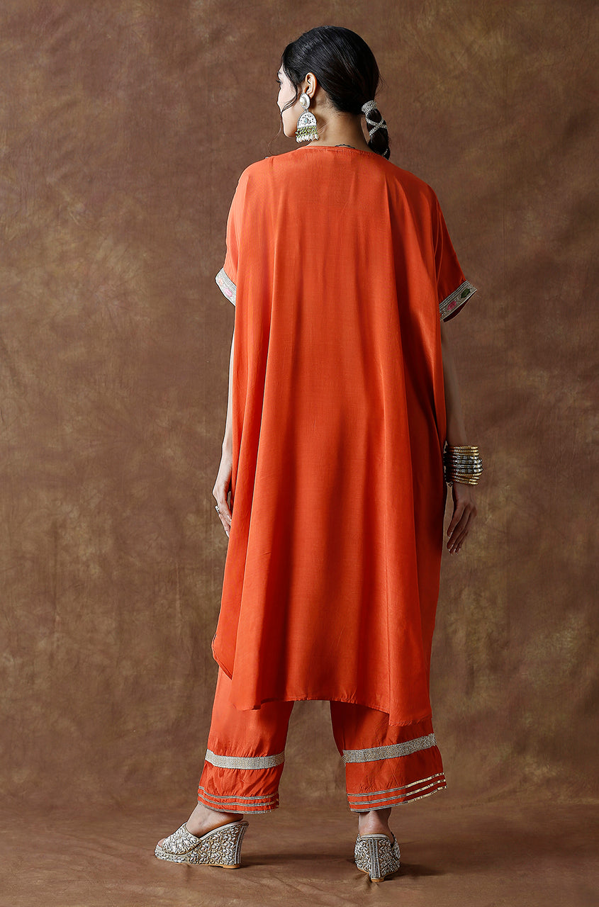 Raas Solid Batwing Sleeves Two Piece Set