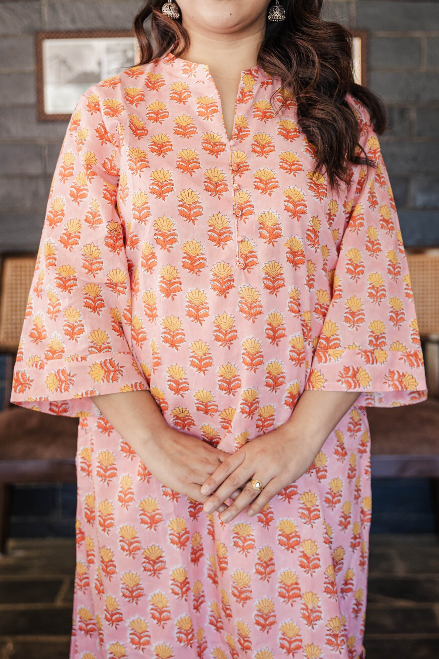 Ishani Sanganeri Cotton Handblock Printed Kurta