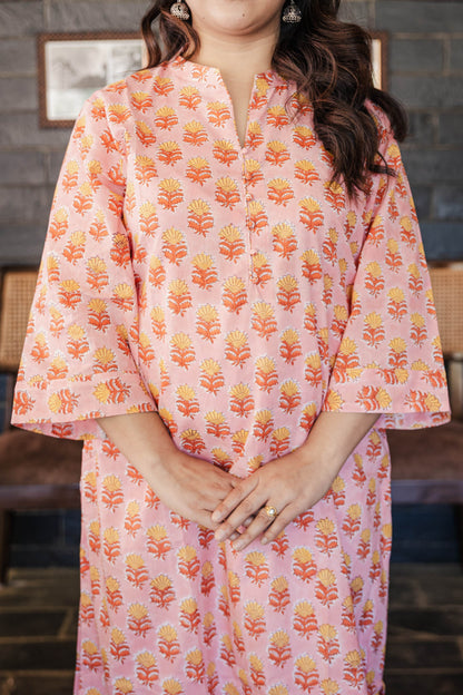 Ishani Sanganeri Cotton Handblock Printed Kurta