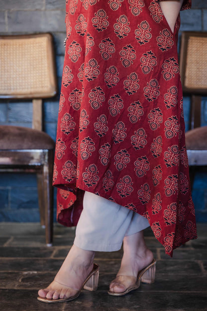 Meher Ajrakh Handblock Printed Cotton Kurta