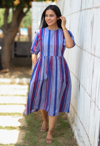 Stria Midi Dress