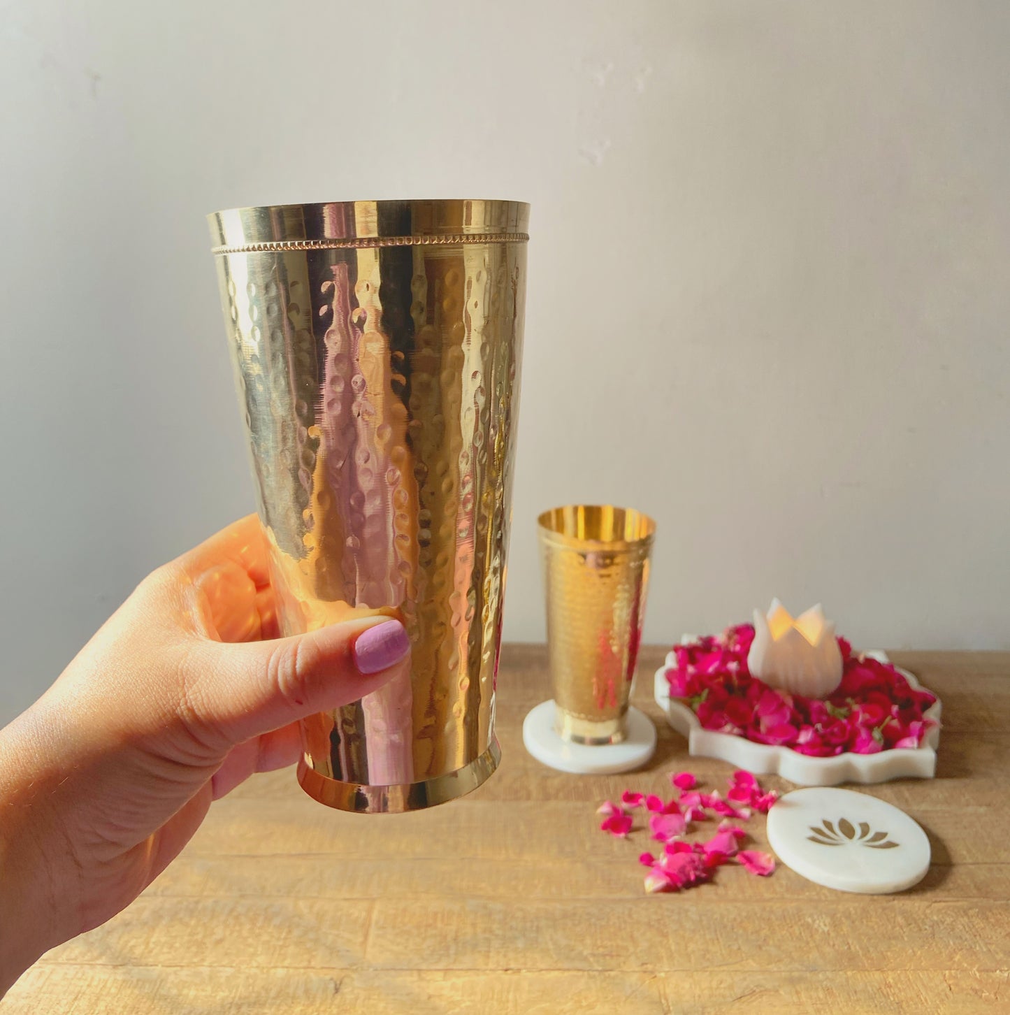 Brass Lassi Tumbler (Set of 2)