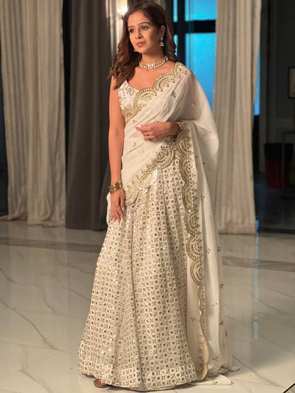 90s Era  Mirror Work Lehenga