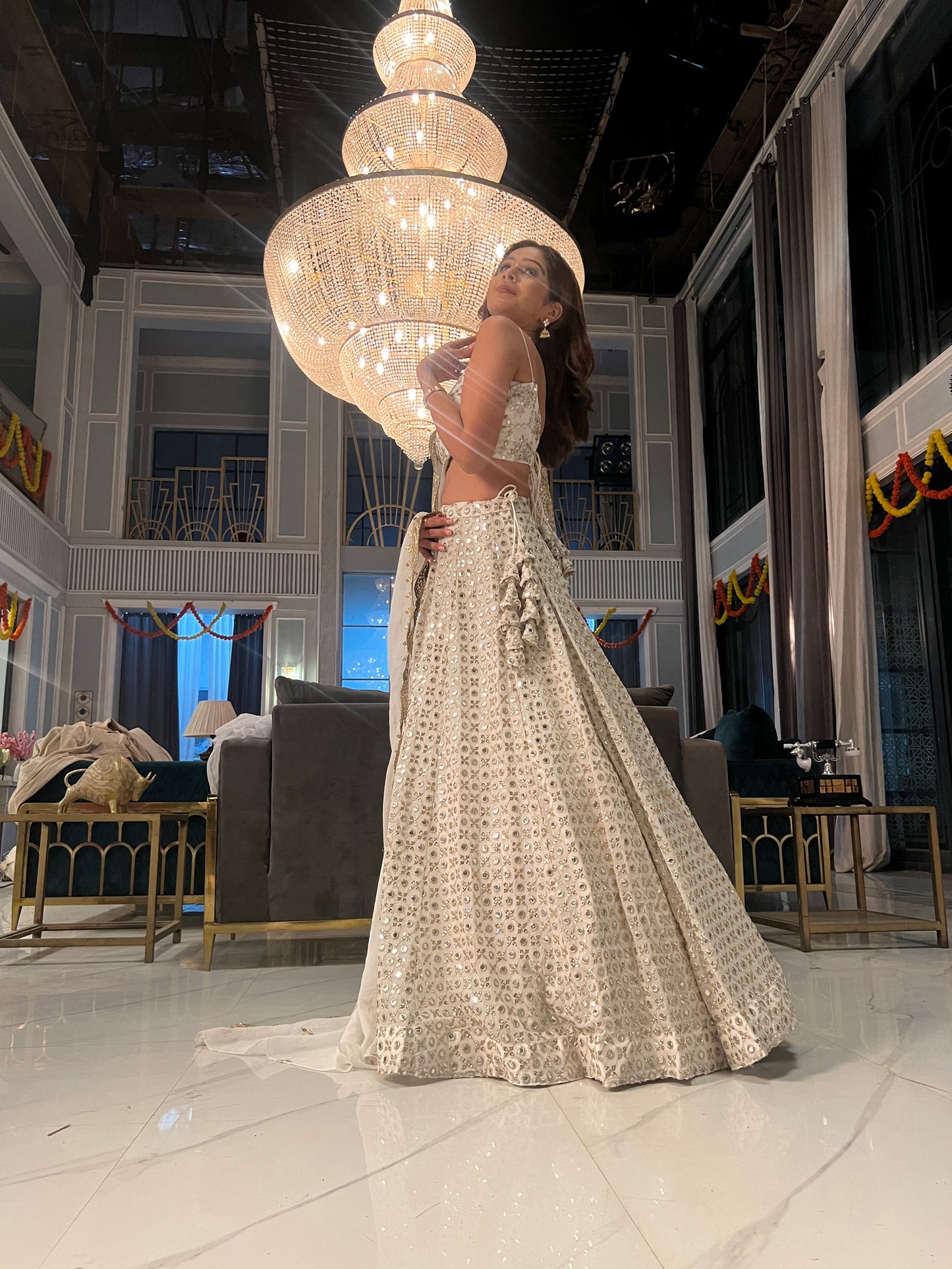 90s Era  Mirror Work Lehenga