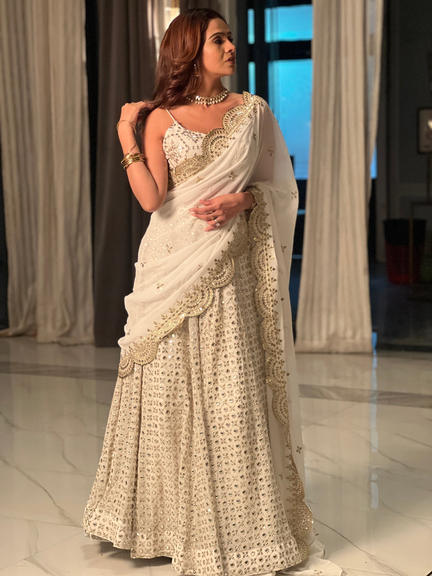 90s Era  Mirror Work Lehenga