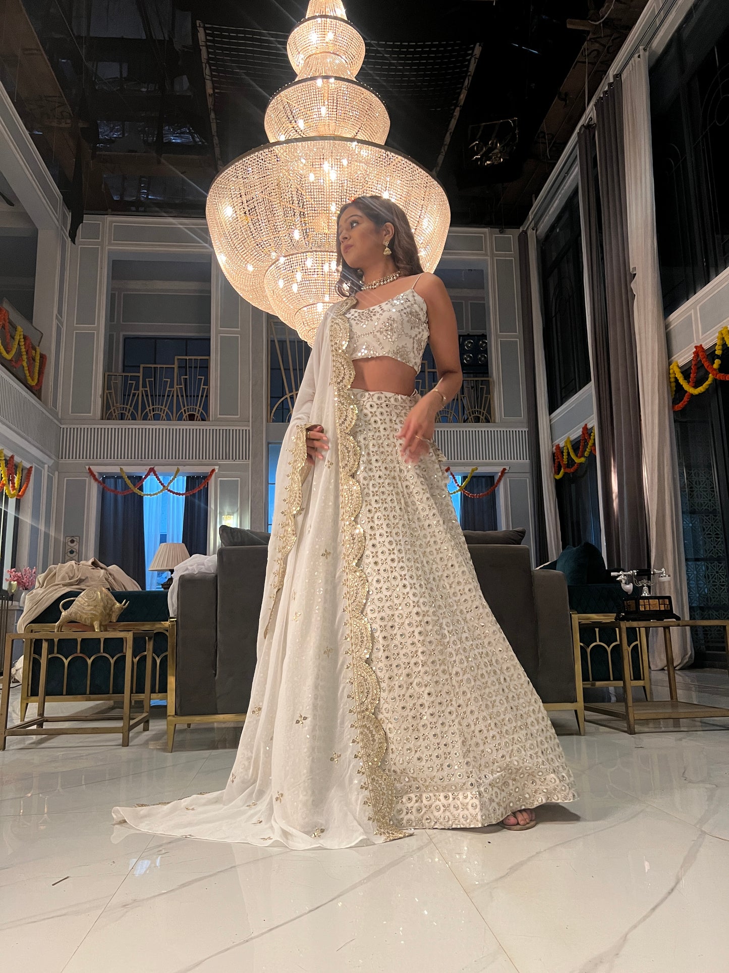 90s Era  Mirror Work Lehenga