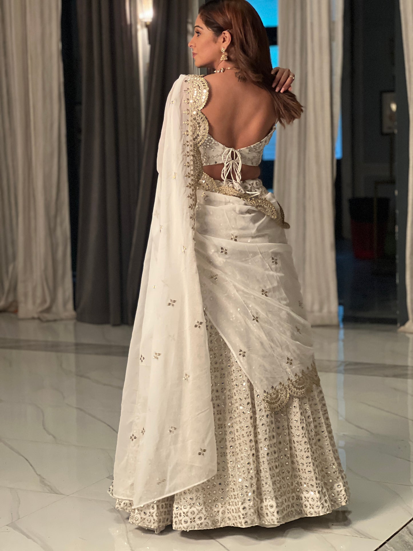 90s Era  Mirror Work Lehenga