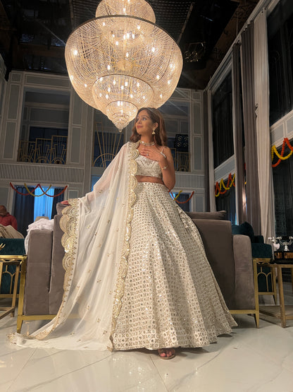 90s Era  Mirror Work Lehenga