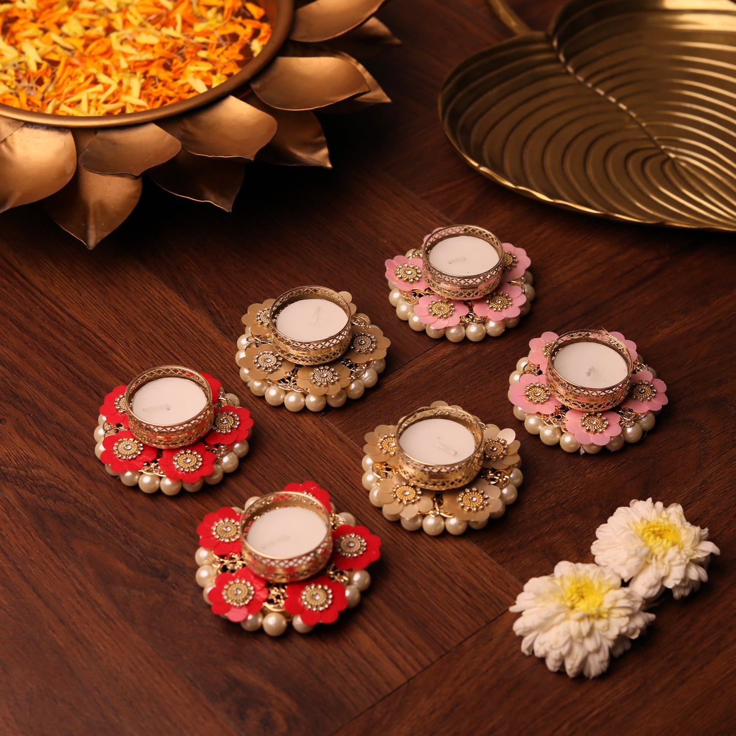 Festive Diya Set (Pack Of 6 Pcs)