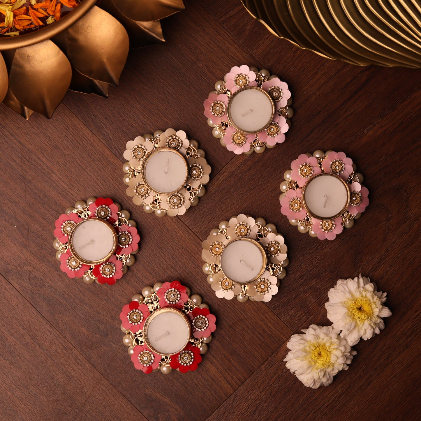 Festive Diya Set (Pack Of 6 Pcs)