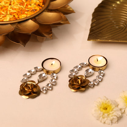 Gold & Stone Festive Diya (Pack Of 12 Pcs)