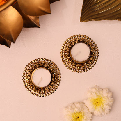 Golden Festive Diya (Pack Of 12 Pcs)