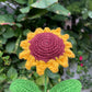 Crochet Sunflower Desk Pot