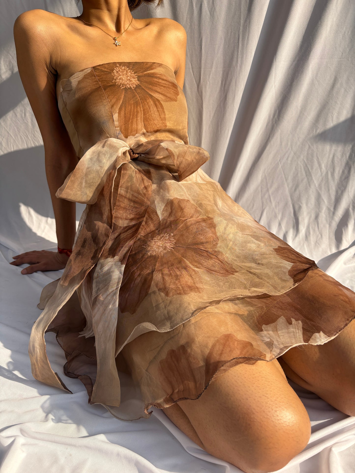 Feminine Rachel Dress With Bow Belt