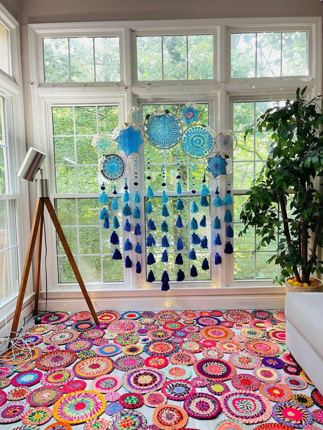 Shades of Blue Cluster Dreamcatcher