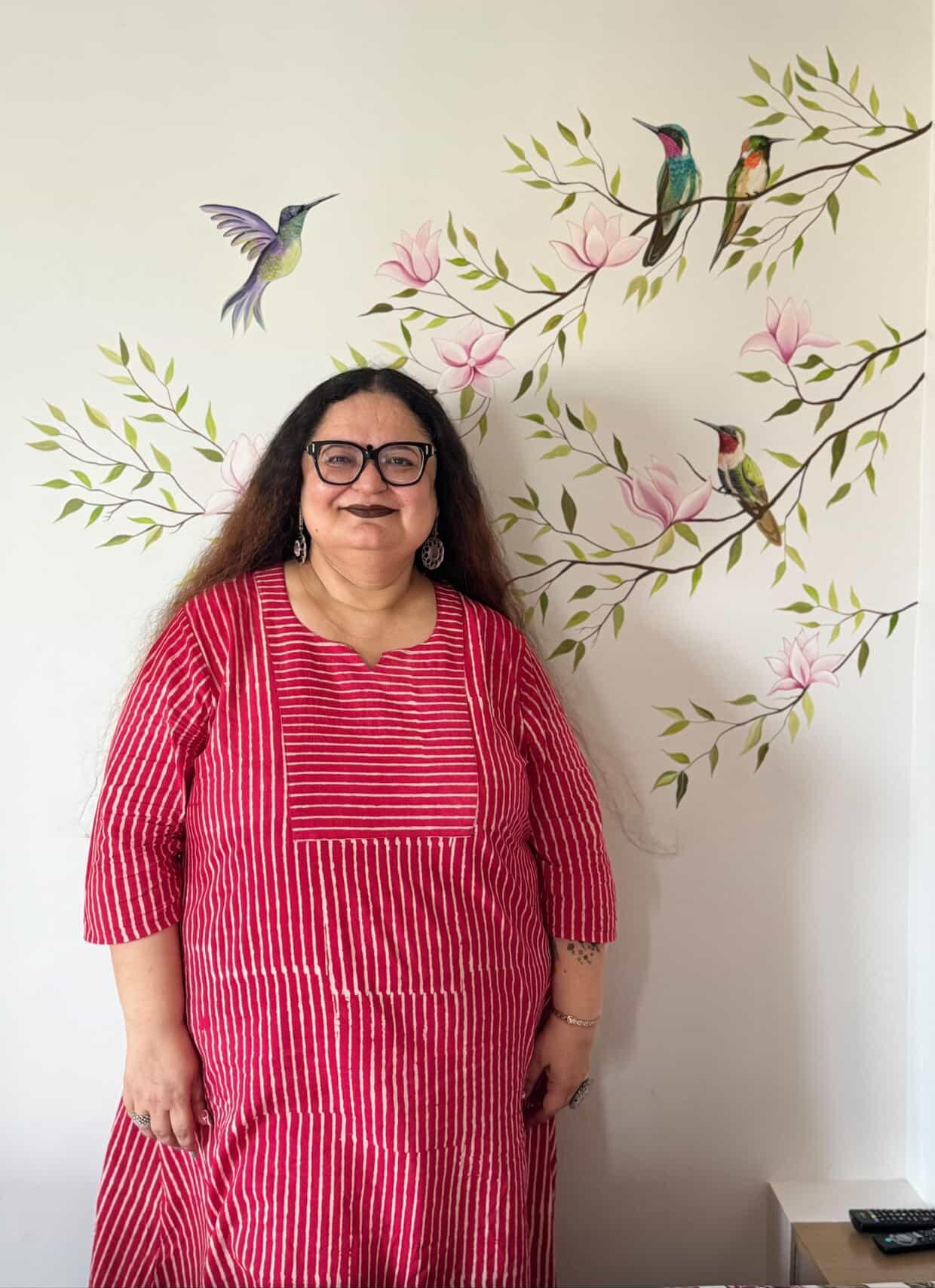 Arvi Sanganeri Printed A-Line Cotton Kurta