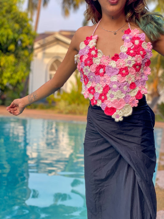 Heartfull Floral Crochet Top