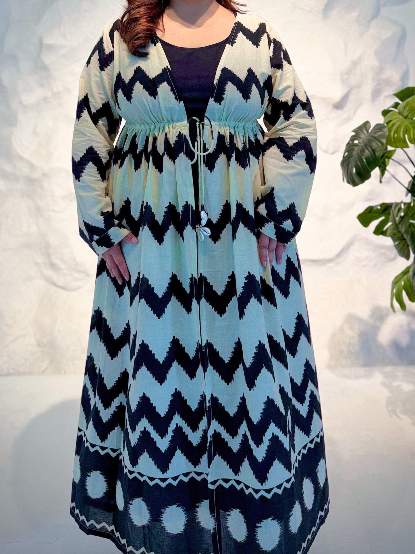 Dusk Sleeveless Dress with Printed Overlay Set