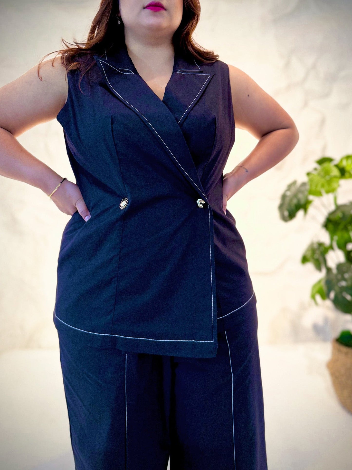 Luma Structured Vest and Pants Co-ord Set