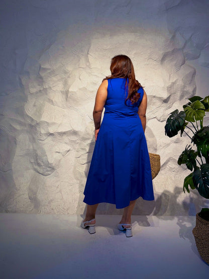 Azurre Panelled Cotton Dress