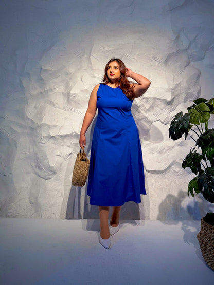 Azurre Panelled Cotton Dress