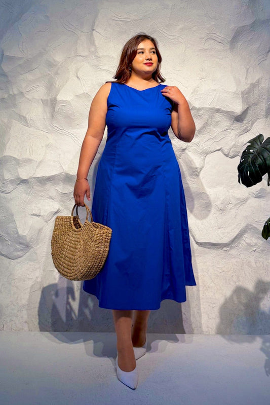 Azurre Panelled Cotton Dress