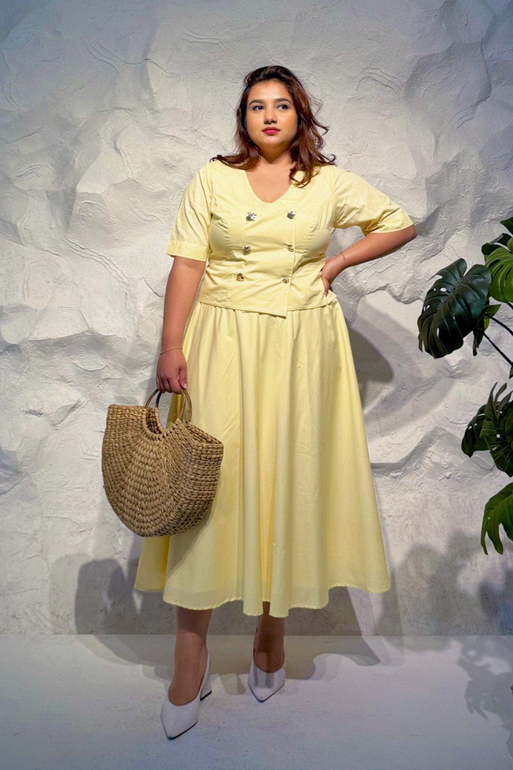 Francesca Wrap Top and Flare Skirt Co-ord Set