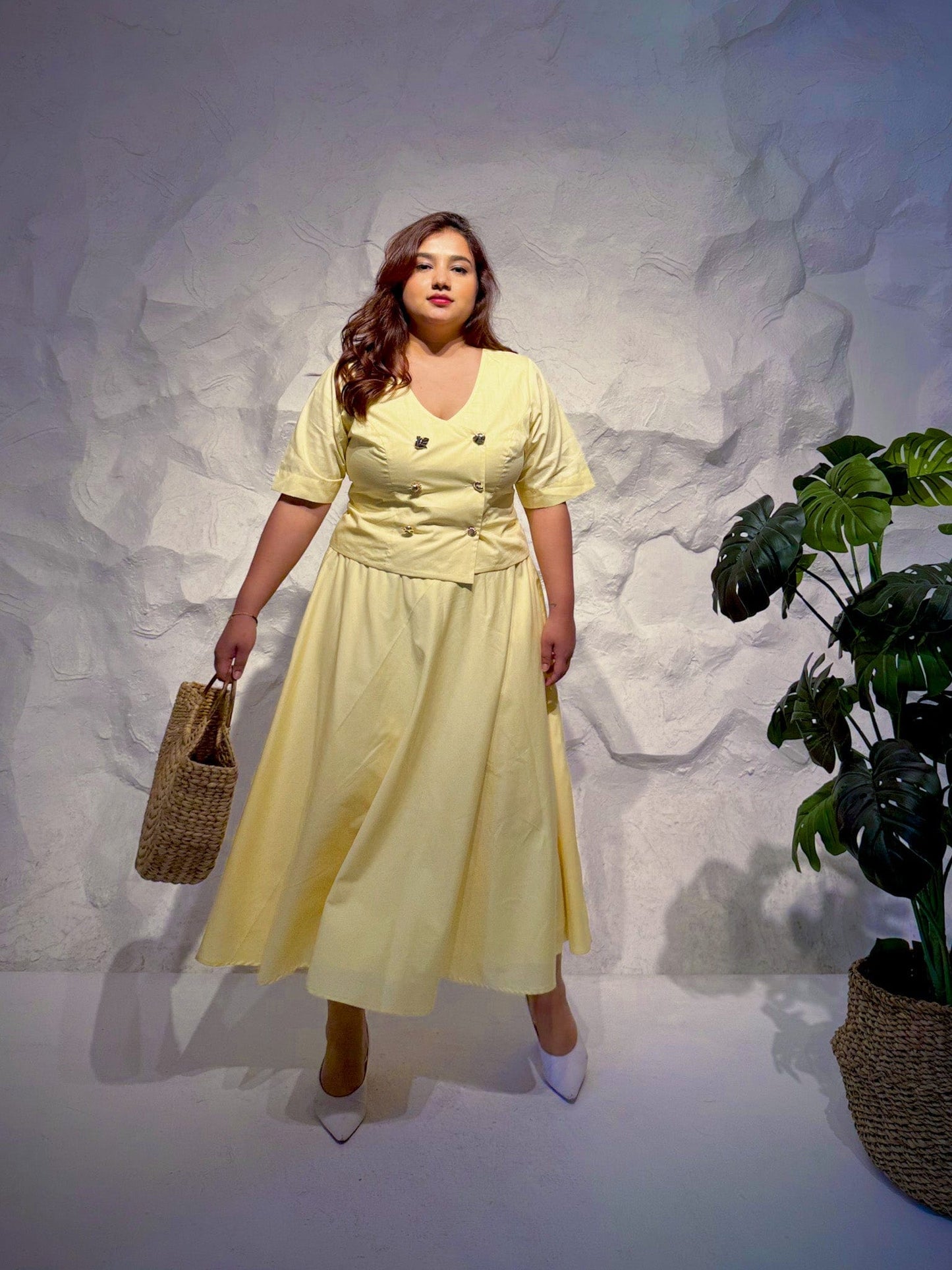 Francesca Wrap Top and Flare Skirt Co-ord Set