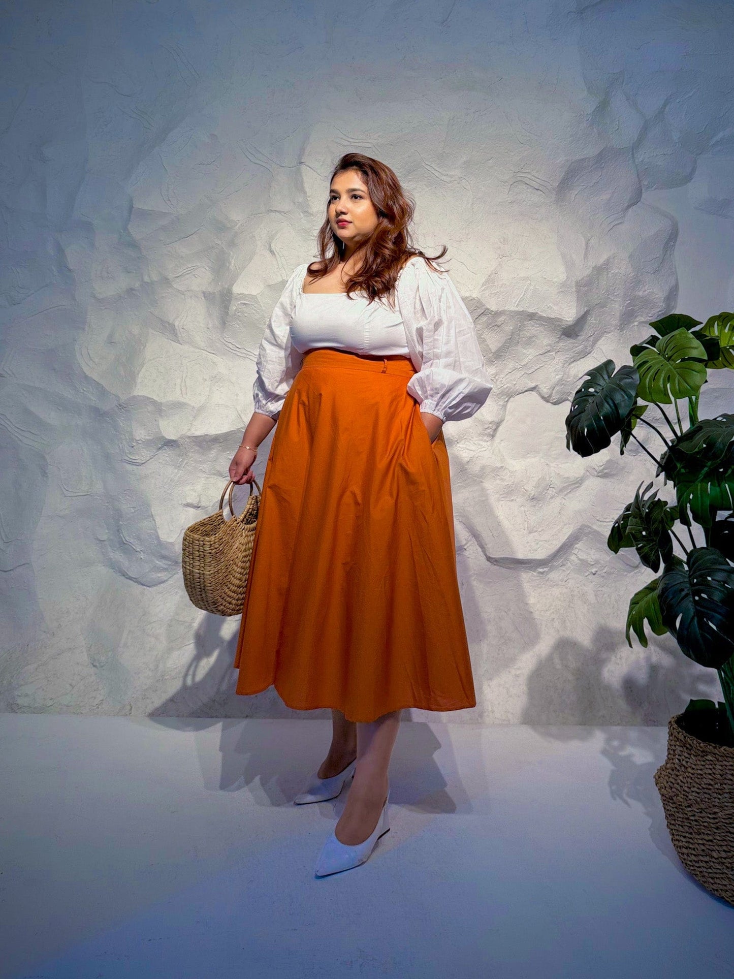 Lantana Flared Cotton Skirt