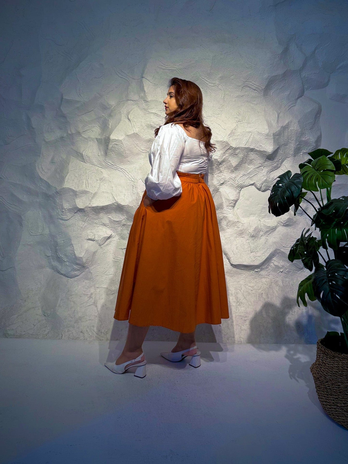 Lantana Flared Cotton Skirt